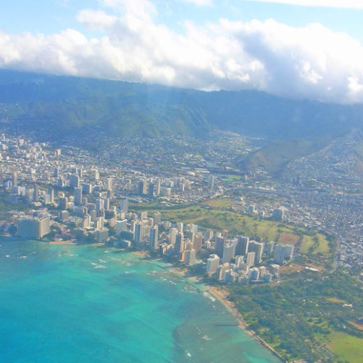 Aerial view of honolulu