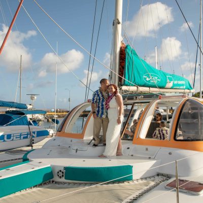 a boat is docked at the beach