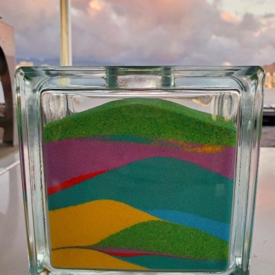 a close up of a glass of water