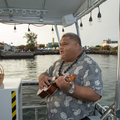 a man on a boat in the water