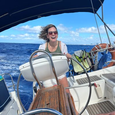a bicycle in front of a body of water